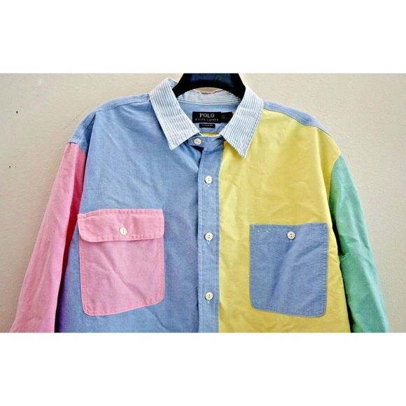 Polo Ralph Lauren Men's Sz 2XL Multi Classic Oxford Fun L/S Button Up Shirt $125 - Picture 5 of 11
